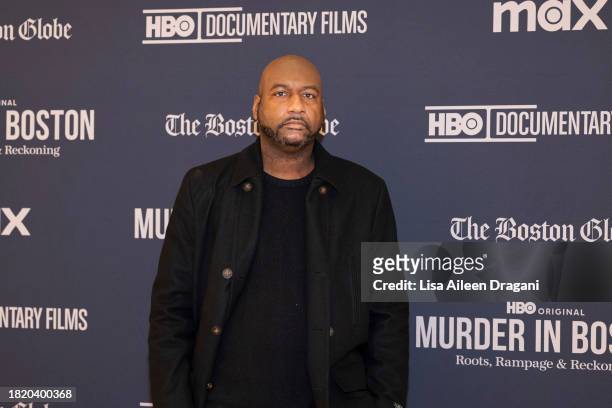 Dart Adams attends the Boston screening of "Murder In Boston: Roots, Rampage & Reckoning" at the Museum of Fine Arts Boston on November 28, 2023 in...