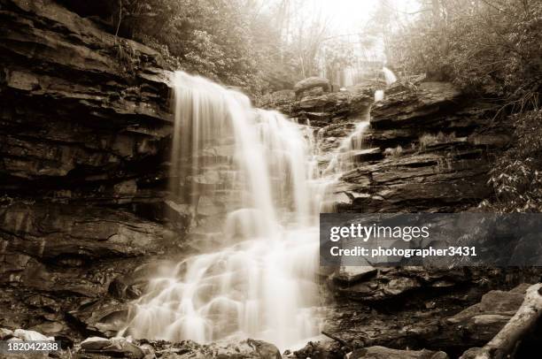 mountain stream and waterfall - jim thorpe pennsylvania stock pictures, royalty-free photos & images