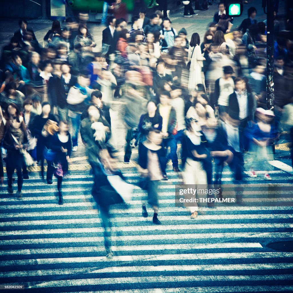 Abstrato Pessoas a caminhar durante a Hora do rush