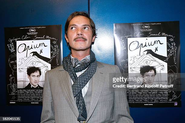 Creator of the poster of the movie Elie Top attends 'Opium' movie Premiere, held at Cinema Saint Germain in Paris on September 27, 2013 in Paris,...
