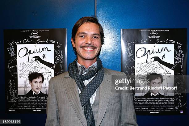 Creator of the poster of the movie Elie Top attends 'Opium' movie Premiere, held at Cinema Saint Germain in Paris on September 27, 2013 in Paris,...