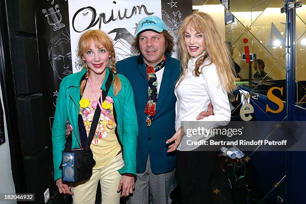 Director of the movie Arielle Dombasle , actors of the movie Julie Depardieu and companion Philippe Katerine attend 'Opium' movie Premiere, held at...