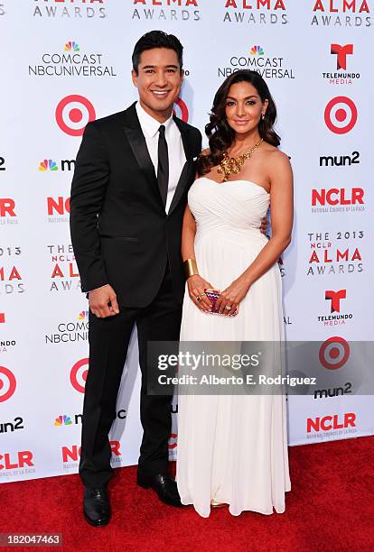 Host Mario Lopez and dancer Courtney Mazza arrive at the 2013 NCLR ALMA Awards at Pasadena Civic Auditorium on September 27, 2013 in Pasadena,...