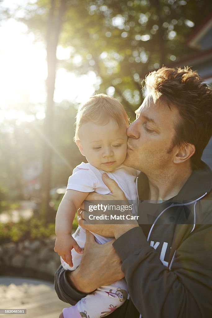 Father with baby daughter