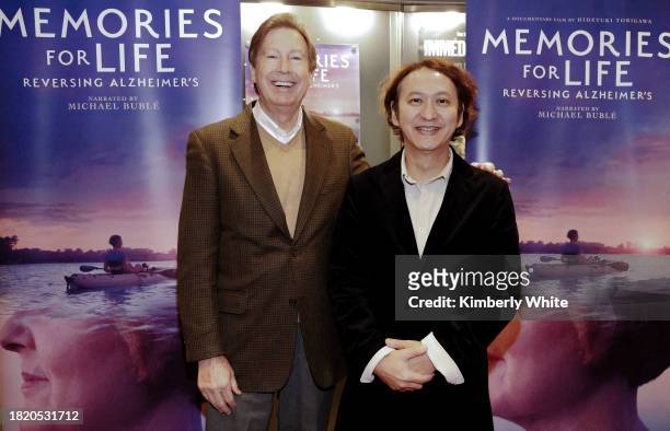 Dr. Dale Bredesen and director Yuki Tokigawa attend the premiere screening of "Memories For Life: Reversing Alzheimer's" at the Smith Rafael Film...
