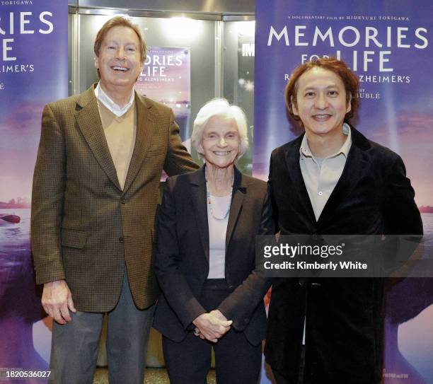 Dr. Dale Bredesen , director Yuki Tokigawa and Lucy Waletsky, attend the premiere screening of "Memories For Life: Reversing Alzheimer's" at the...
