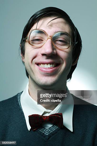 nerd - yearbook photograph stock pictures, royalty-free photos & images