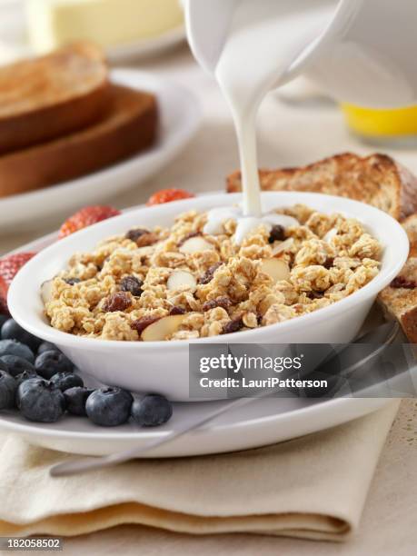 granola cereal - raisin toast stock pictures, royalty-free photos & images