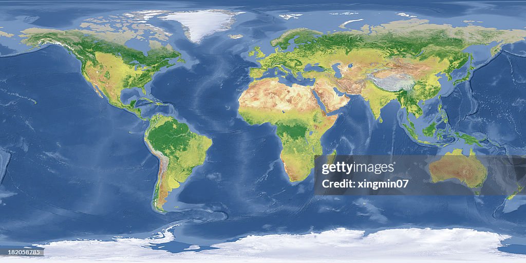 Topographic mapa mundial