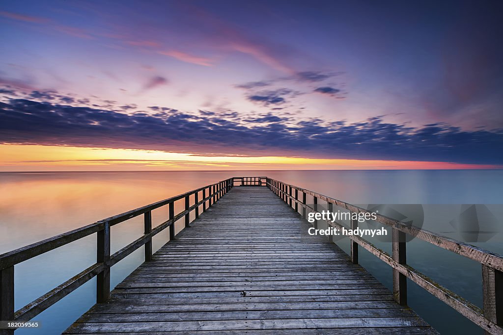 Jetty at sunset
