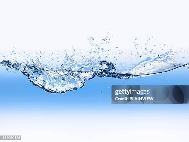 wasser wave blue - purified water stock-fotos und bilder