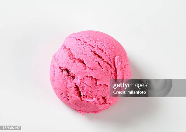 boule de fruits glace - scoop shape photos et images de collection