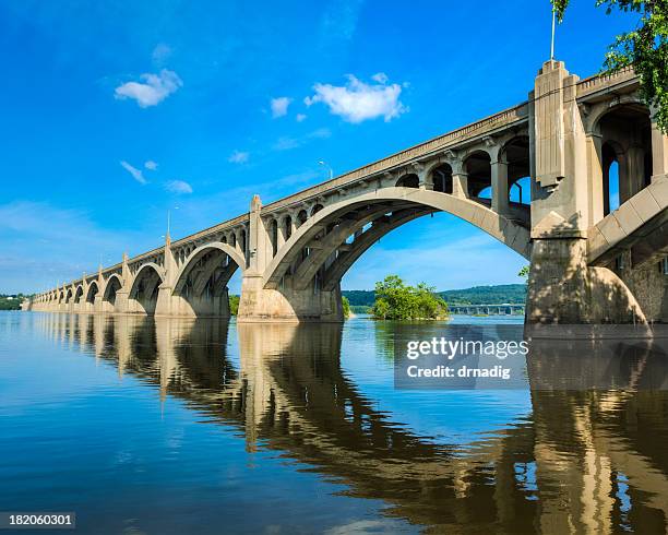 columbia-wrightsville bridge - york pennsylvania stock pictures, royalty-free photos & images