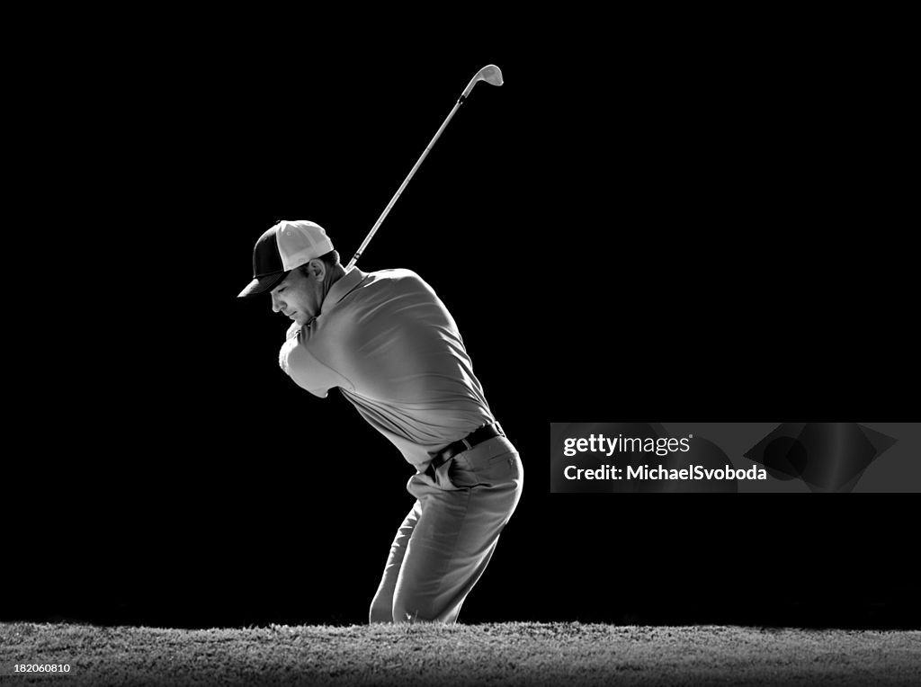 B&W Sand Bunker Shot