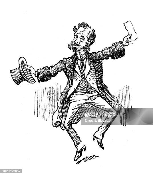 british satire caricature comic cartoon illustration - satire stock illustrations