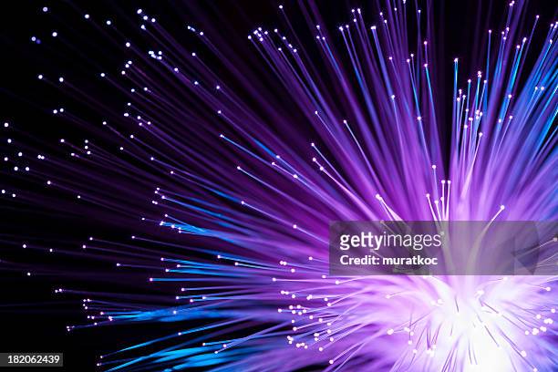 abstract fiber optics - purple abstract stockfoto's en -beelden