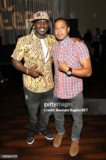 Tali Gore and photographer Johnny Nunez attend the BET Music Matters "Press Play" event Powered by Monster at TWELVE Atlantic Station on September...