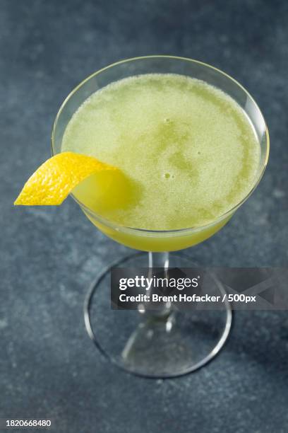 high angle view of drink on table,united states,usa - cocktail glass salt stock pictures, royalty-free photos & images