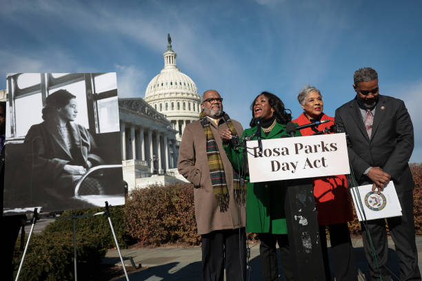 DC: Congressional Black Caucus Holds A News Conference On "Rosa Parks Day Act"