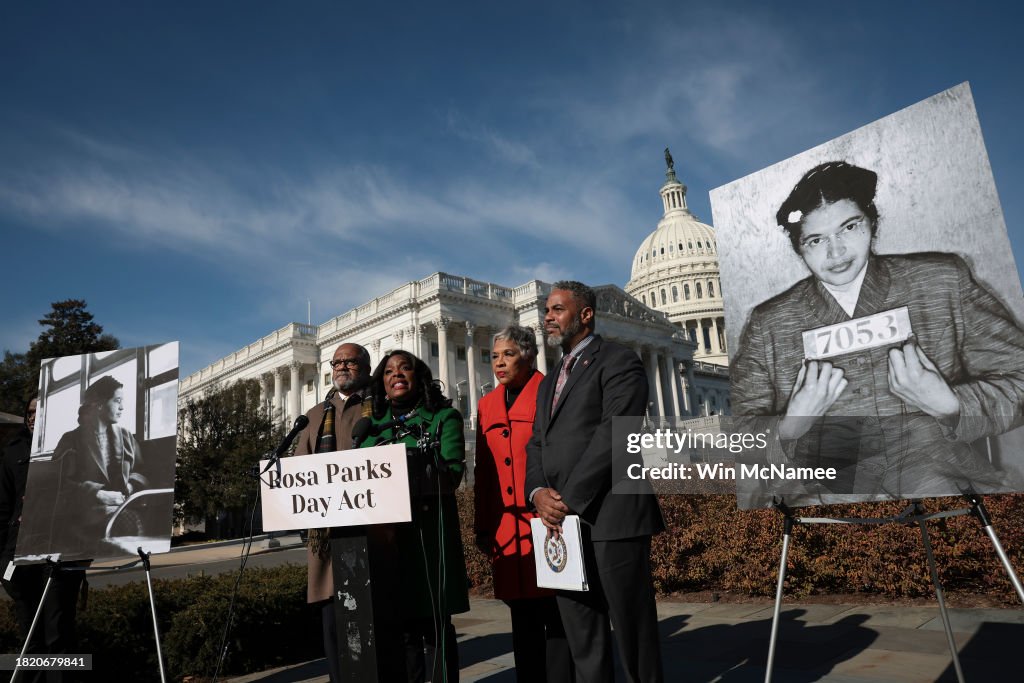 Congressional Black Caucus Holds A News Conference On "Rosa Parks Day Act"