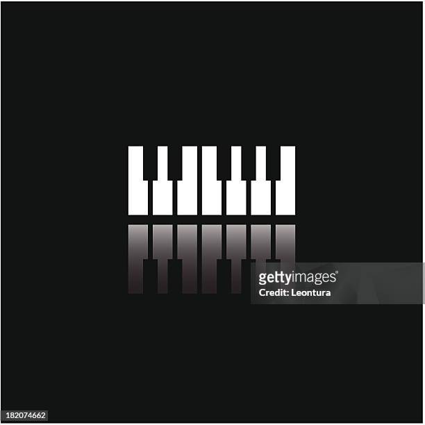ピアノのアイコン - ピアノ　鍵盤点のイラスト素材／クリップアート素材／マンガ素材／アイコン素材