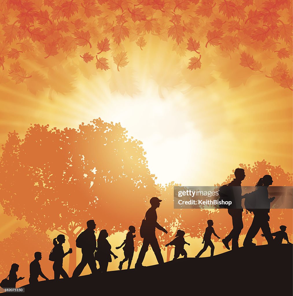 Caminhada ou câmara-A-Thon no outono