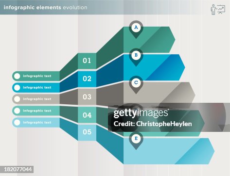 Infographics Elements Evolution Series Illustration High-Res Vector ...