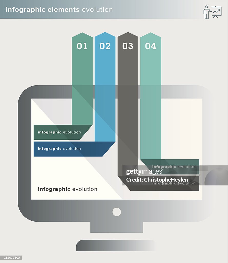 Infographics Elements Evolution Series Illustration High-Res Vector ...