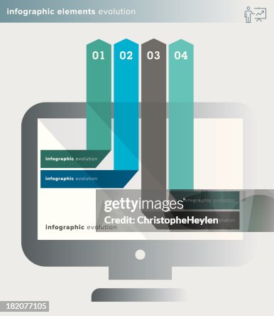 Evolution Graphics Graph Infographics Elements Evolution Series Illustration High-Res Vector ...