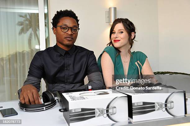 DJs Theo Spielberg and Sasha Speilberg play during the 11th Annual the 11th Annual Teen Vogue Young Hollywood Party With Emporio Armani With Emporio...