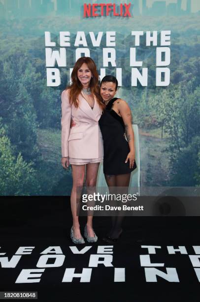 Julia Roberts and Myha'la Herrold attend the UK Special Screening of "Leave The World Behind" at The Curzon Mayfair on November 29, 2023 in London,...