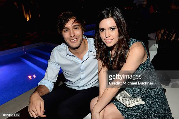 Actor Alexander Koch and Alex Frnka attend the 11th Annual Teen Vogue Young Hollywood Party With Emporio Armani on September 27, 2013 in West...