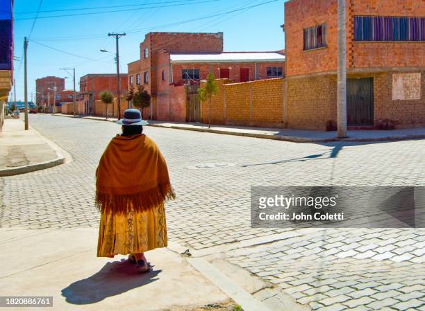 el alto, bolivia, cholita, aymara people - bolivia daily life stock pictures, royalty-free photos & images