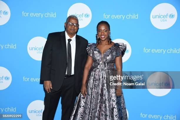 Ophelia Karumuna and Daniel Baheta attend The UNICEF Gala at Cipriani Wall St. On November 28, 2023 in New York City.
