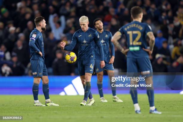 Jay Fulton of Swansea City looks dejected after the Leeds United second goal during the Sky Bet Championship match between Leeds United and Swansea...