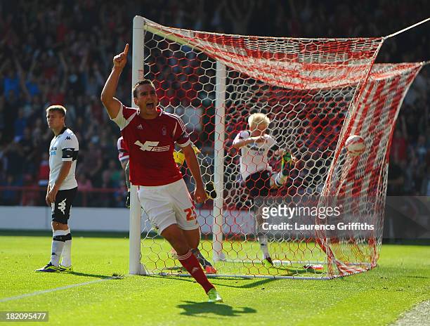 Jack Hobbs of Nottingham Forest during the Sky Bet Championship match between Nottingham Forest and Derby County at City Ground on September 28, 2013...