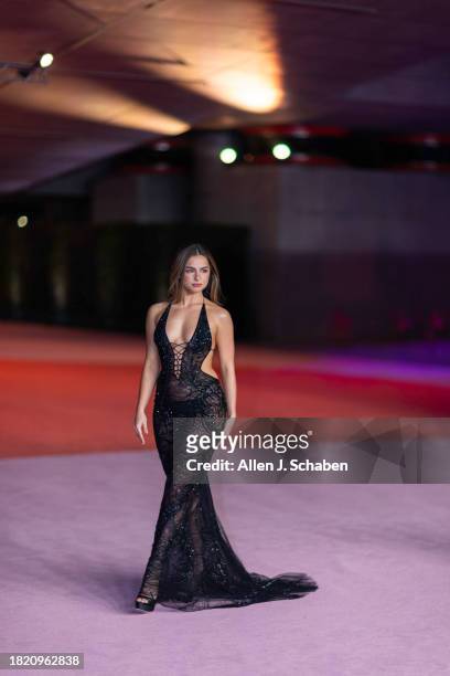 Los Angeles, CA Addison Rae attends the 3rd Annual Academy Museum Gala at Academy Museum of Motion Pictures on December 03, 2023 in Los Angeles,...