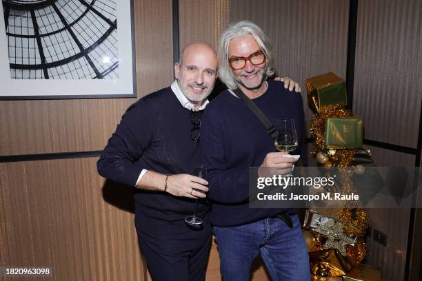 Alessandro Maria Ferreri and Diego Dolcini attend Frida Giannini's "A journey into the style and music of my icons since 1969. The year of the Big...