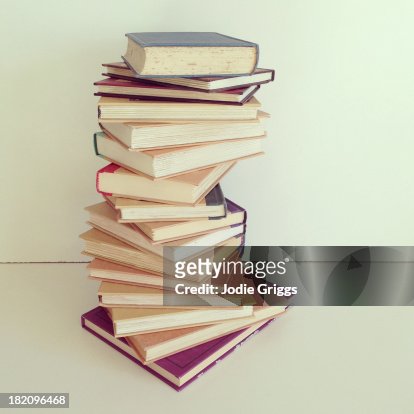 Large Pile Of Books Stacked In Twisting Pattern High-Res Stock Photo ...