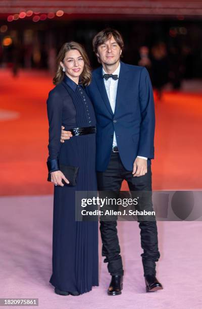 Los Angeles, CA Sofia Coppola and Thomas Mars attend the 3rd Annual Academy Museum Gala at Academy Museum of Motion Pictures on December 03, 2023 in...