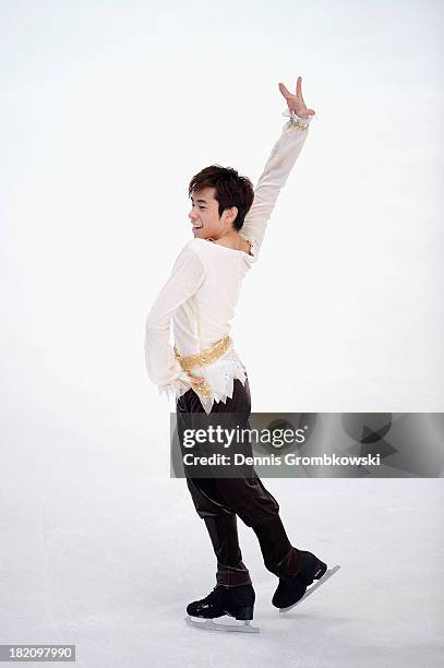 Nobunari Oda of Japan competes in the Men Free Skating competition during day three of the ISU Nebelhorn Trophy at Eissportzentrum Oberstdorf on...