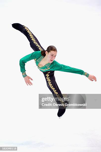 Jason Brown of the United States competes in the Men Free Skating competition during day three of the ISU Nebelhorn Trophy at Eissportzentrum...