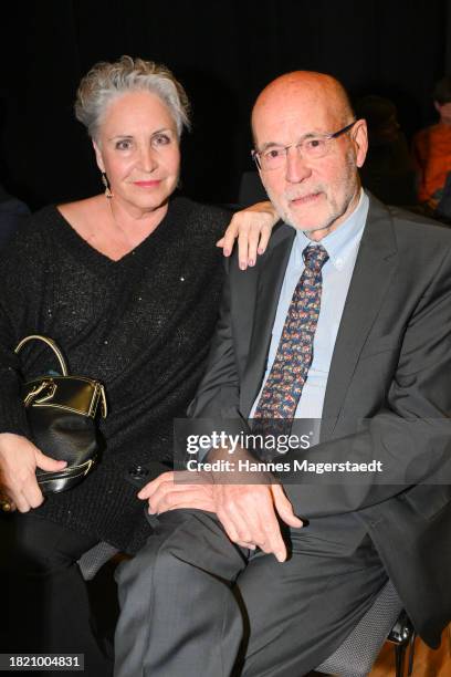 Katerina Jacob and her husband Jochen Neumann attend the VIP Gala For Jewish Culture Days at Gasteig on November 29, 2023 in Munich, Germany.