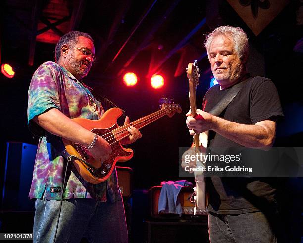 George Porter Jr. And Brian Stoltz of The Funky Meters performs at Tipitina's on September 27, 2013 in New Orleans, Louisiana.