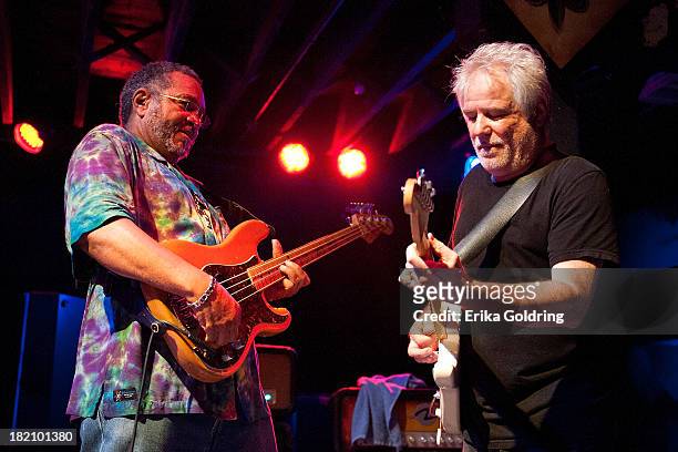 George Porter Jr. And Brian Stoltz of The Funky Meters performs at Tipitina's on September 27, 2013 in New Orleans, Louisiana.