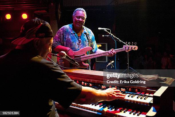 Art Neville and George Porter Jr. Of The Funky Meters performs at Tipitina's on September 27, 2013 in New Orleans, Louisiana.