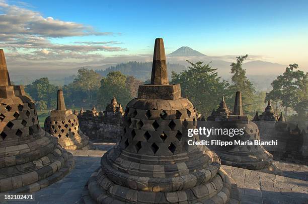 borobudur - java stock pictures, royalty-free photos & images