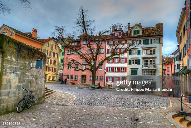 a square in zurich - zurich stock-fotos und bilder