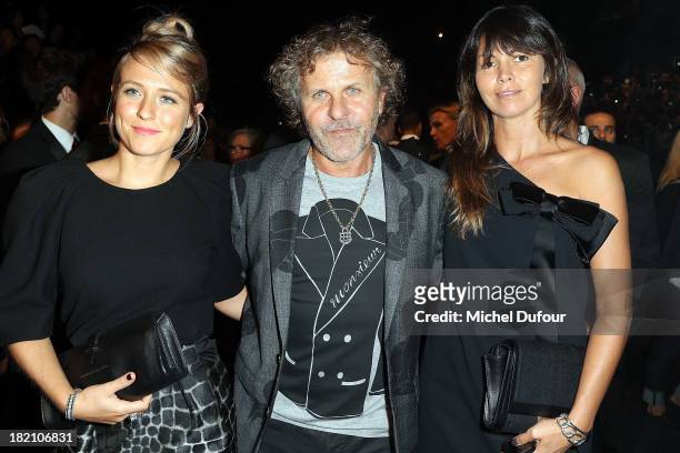 Alessia Rosso, Renzo Rosso and Ariana Alessi attend Viktor & Rolf show as part of the Paris Fashion Week Womenswear Spring/Summer 2014 on September...