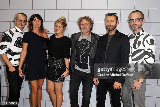 Viktor Horsting, Ariana Alessi, Alessia Rosso, Renzo Rosso, Stefano Rosso and Rolf Snoeren attend Viktor & Rolf show as part of the Paris Fashion...